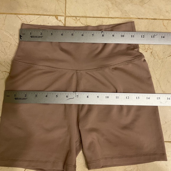 Kihk Biker Shorts In Taupe, High Waist Elastic Band, All Over Snug Fit, Sz S - Picture 9 of 10